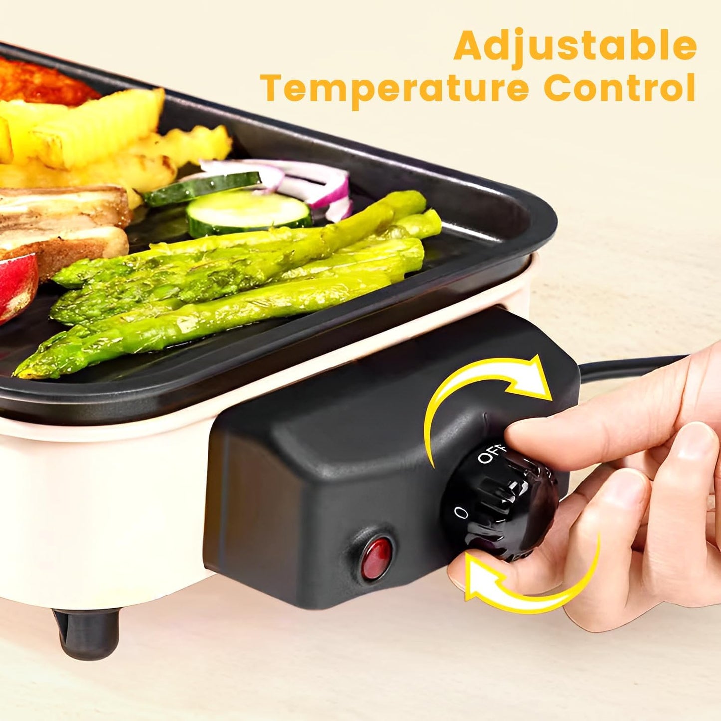 Indoor Electric Grill – Grill Flavor, No Smoke, Non-stick