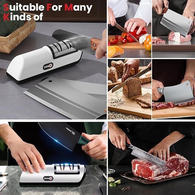 Electric Kitchen Knife Sharpener – Sharp Edges in Seconds