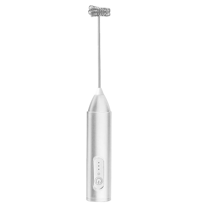 Type-C Rechargeable Milk Frother – Stainless Steel Handheld Mixer for Coffee, Lattes, and More