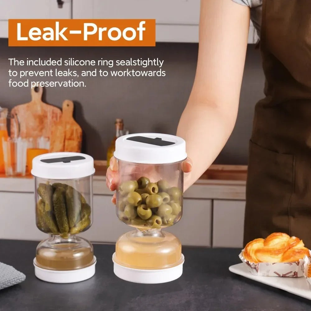 Pickle Dry-Wet Separation Jar – Keep Your Pickles Crisp & Fresh!