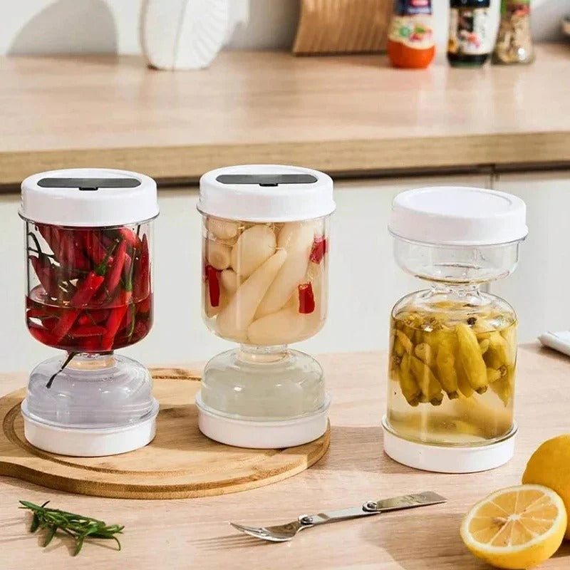 Pickle Dry-Wet Separation Jar – Keep Your Pickles Crisp & Fresh!