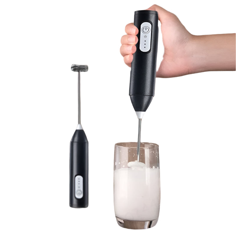 Type-C Rechargeable Milk Frother – Stainless Steel Handheld Mixer for Coffee, Lattes, and More