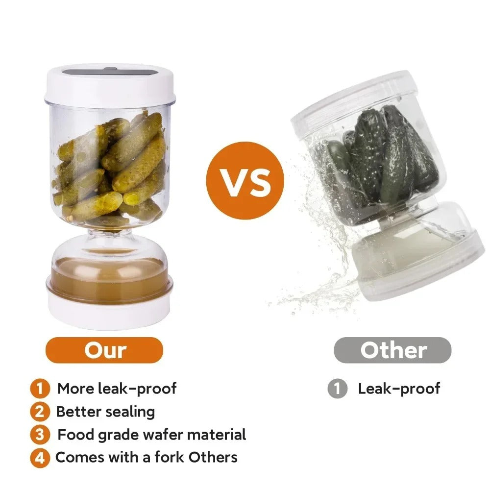 Pickle Dry-Wet Separation Jar – Keep Your Pickles Crisp & Fresh!