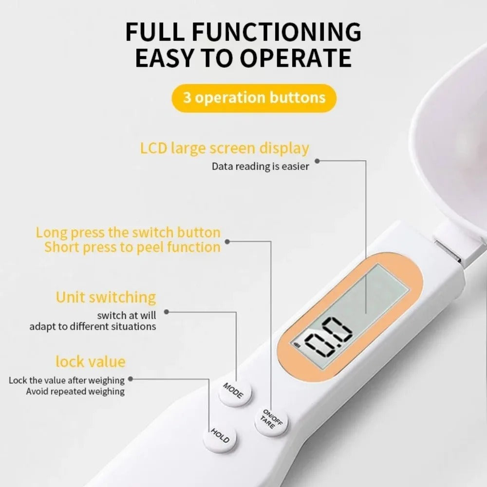 Mini Spoon Food Scale Digital Kitchen Electronic LCD Food Scale (0.1ā500g)