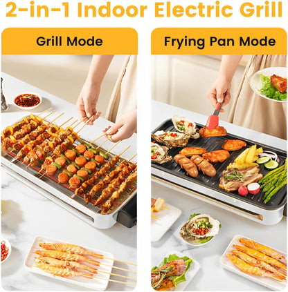 Indoor Electric Grill – Grill Flavor, No Smoke, Non-stick