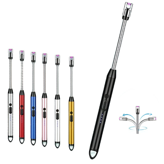 Rechargeable Windproof Arc Lighter – Flexible Neck, Flameless, USB Powered