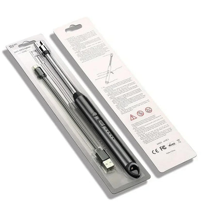 Rechargeable Windproof Arc Lighter – Flexible Neck, Flameless, USB Powered